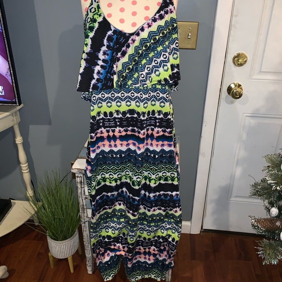 PRINTED MAXI DRESS SZ XL - Picture 4 of 5